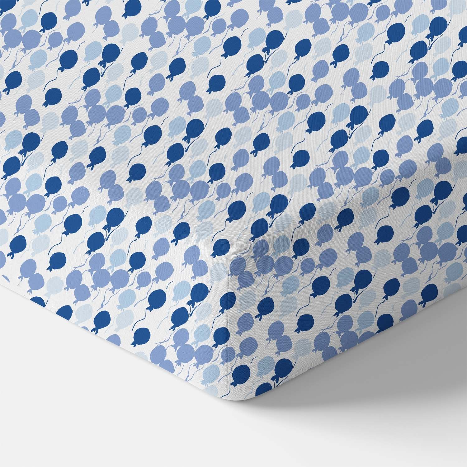 Organic Crib Sheet - Blue Balloons