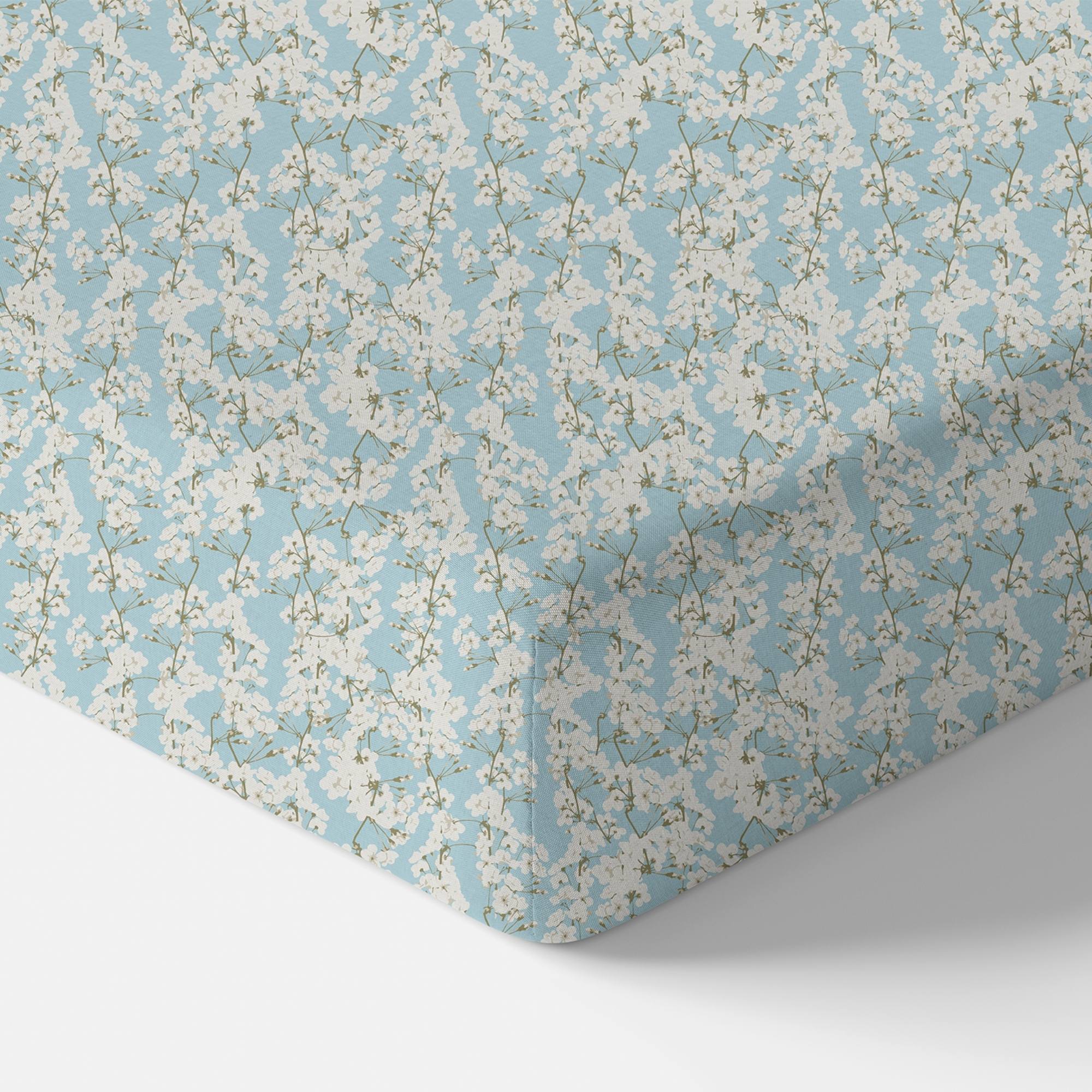 Organic Crib Sheet - Cherry Blossoms