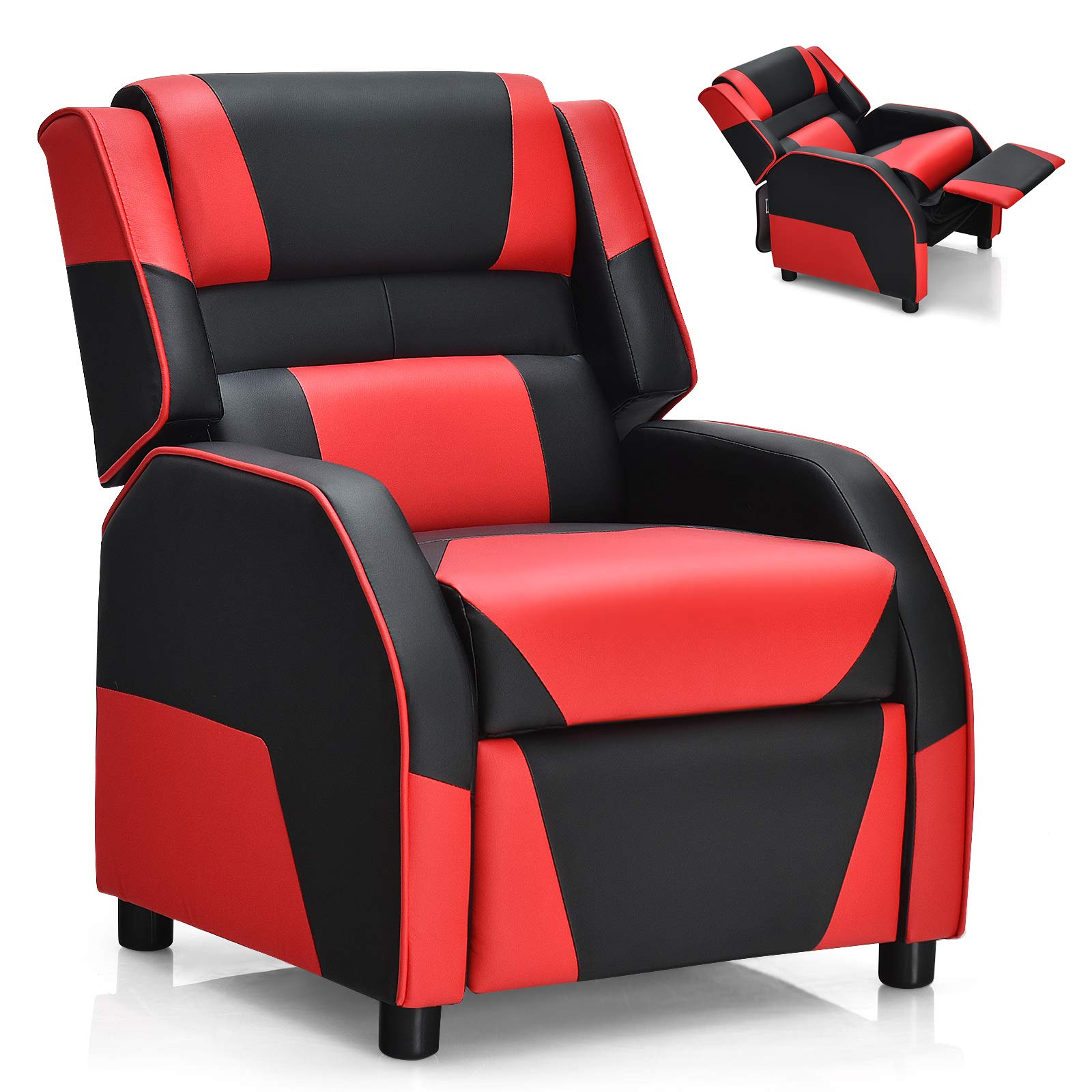 Kids Gaming Recliner Chair, Adjustable Leather Lounge, Ergonomic