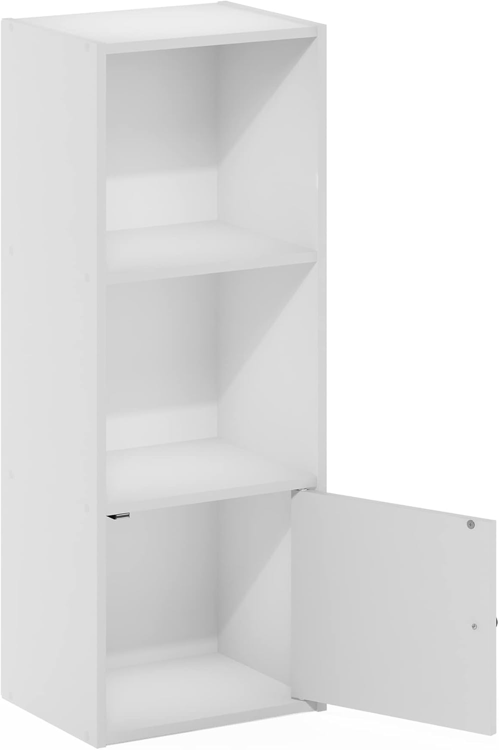 5-Cube Bookshelf, White, Reversible Bookcase for Living Room, Bedroom, Home Office