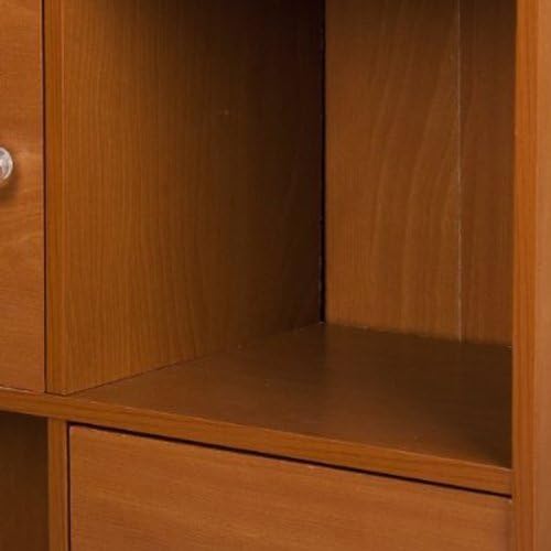 8-Cube Horizontal Bookshelf, White, Cube Storage Organizer for Bedroom & Living Room