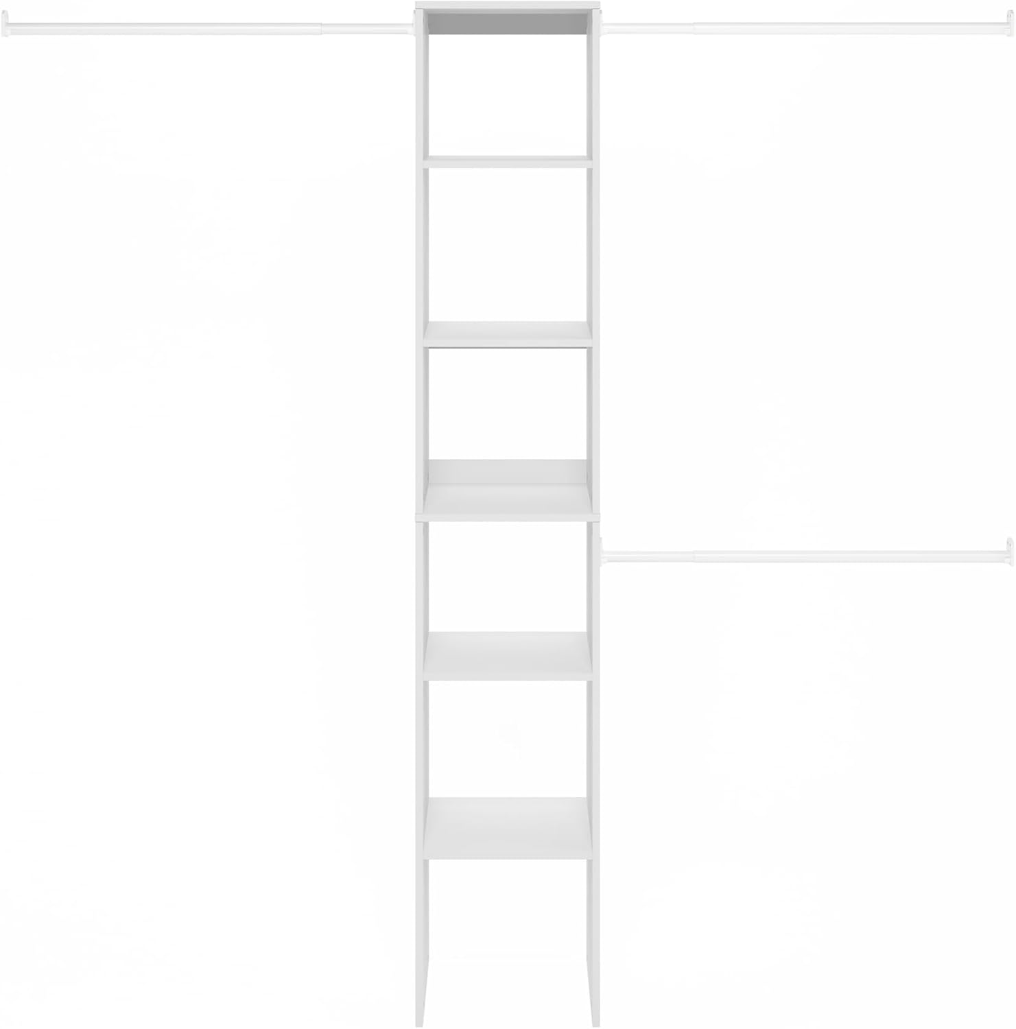 9-Cube Open Shelf Closet Organizer, White, Wardrobe and Bedroom Storage