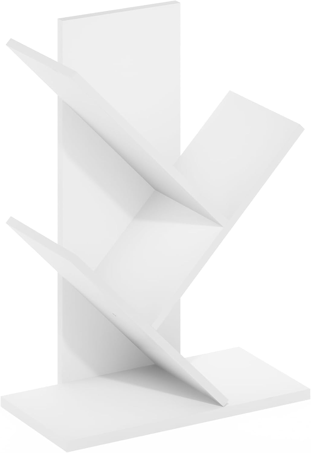 5-Cube Bookshelf, White, Reversible Bookcase for Living Room, Bedroom, Home Office