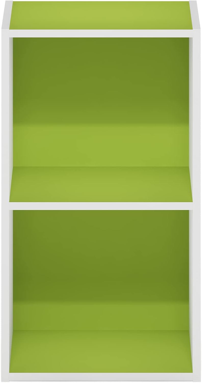 7-Cube Bookshelf, White, Bookcase for Living Room, Bedroom, Home Office