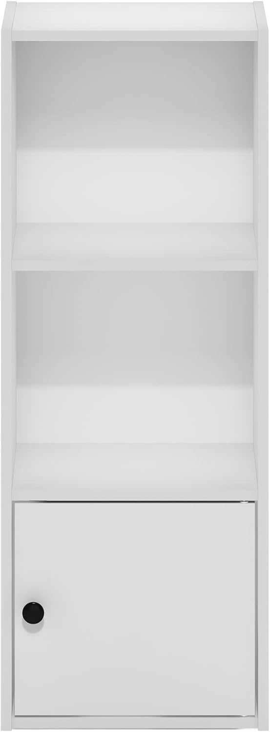 5-Cube Bookshelf, White, Reversible Bookcase for Living Room, Bedroom, Home Office