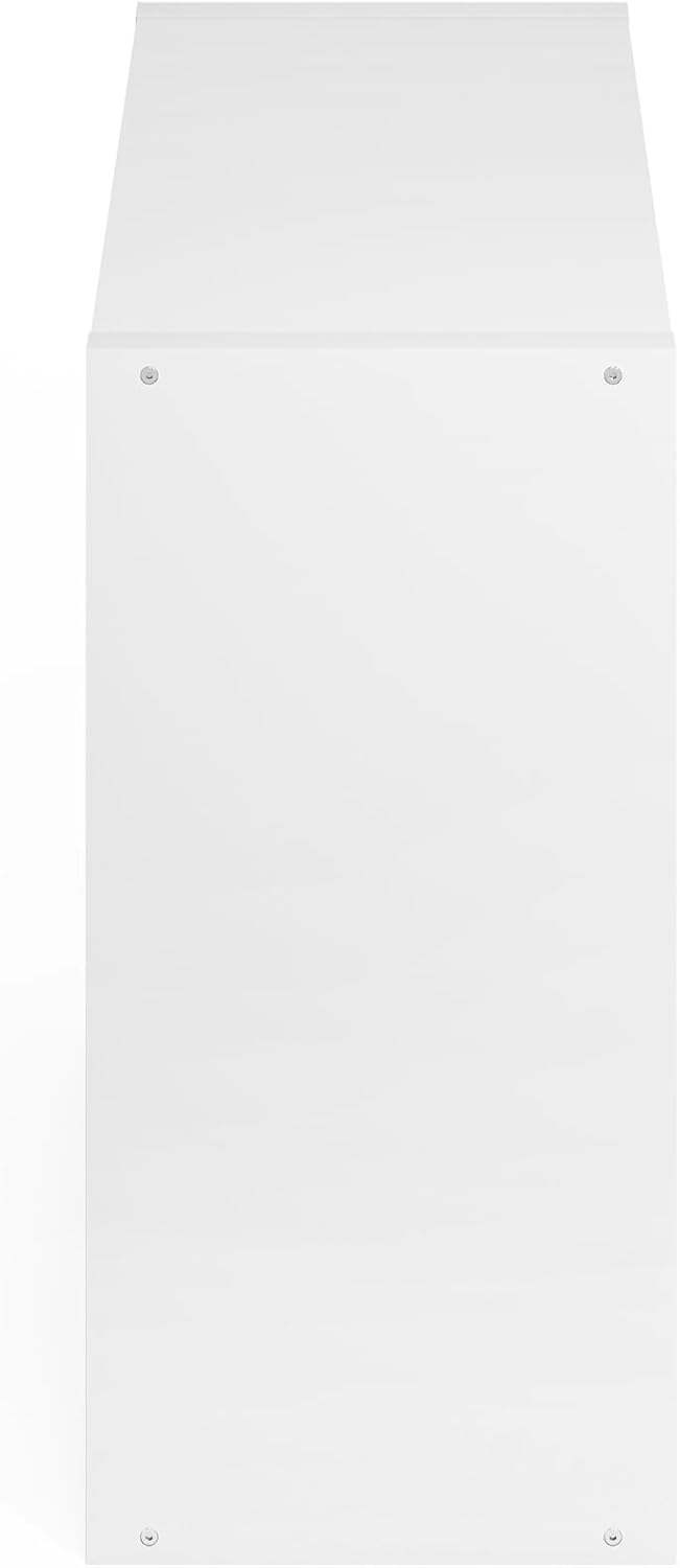 5-Cube Reversible Closet Shelf Organizer, White, Storage for Bedroom or Closet