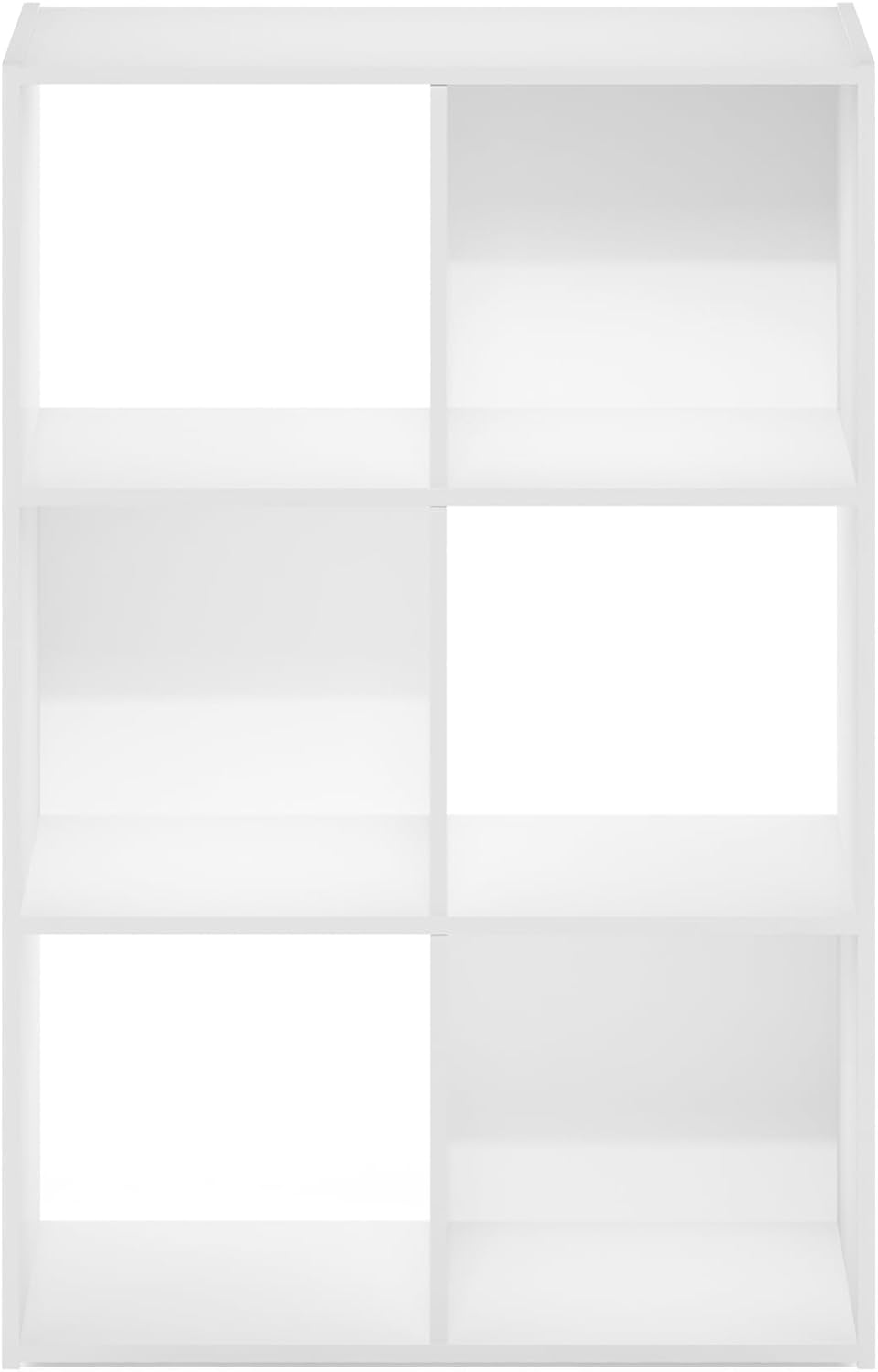 3x2 Cube Storage Bookcase Organizer with Bins, French Oak Grey/Black