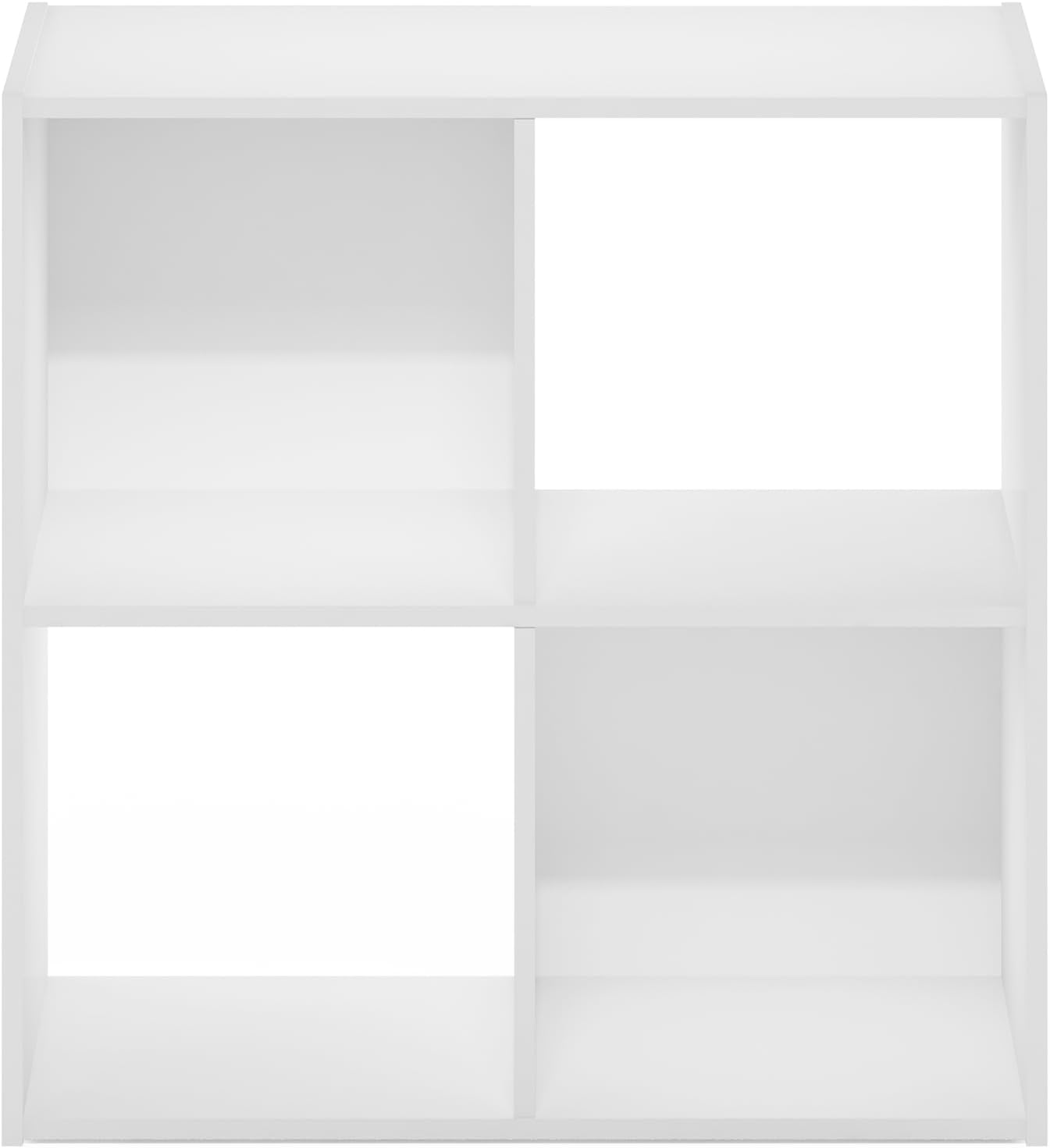 3x2 Cube Storage Bookcase Organizer with Bins, French Oak Grey/Black