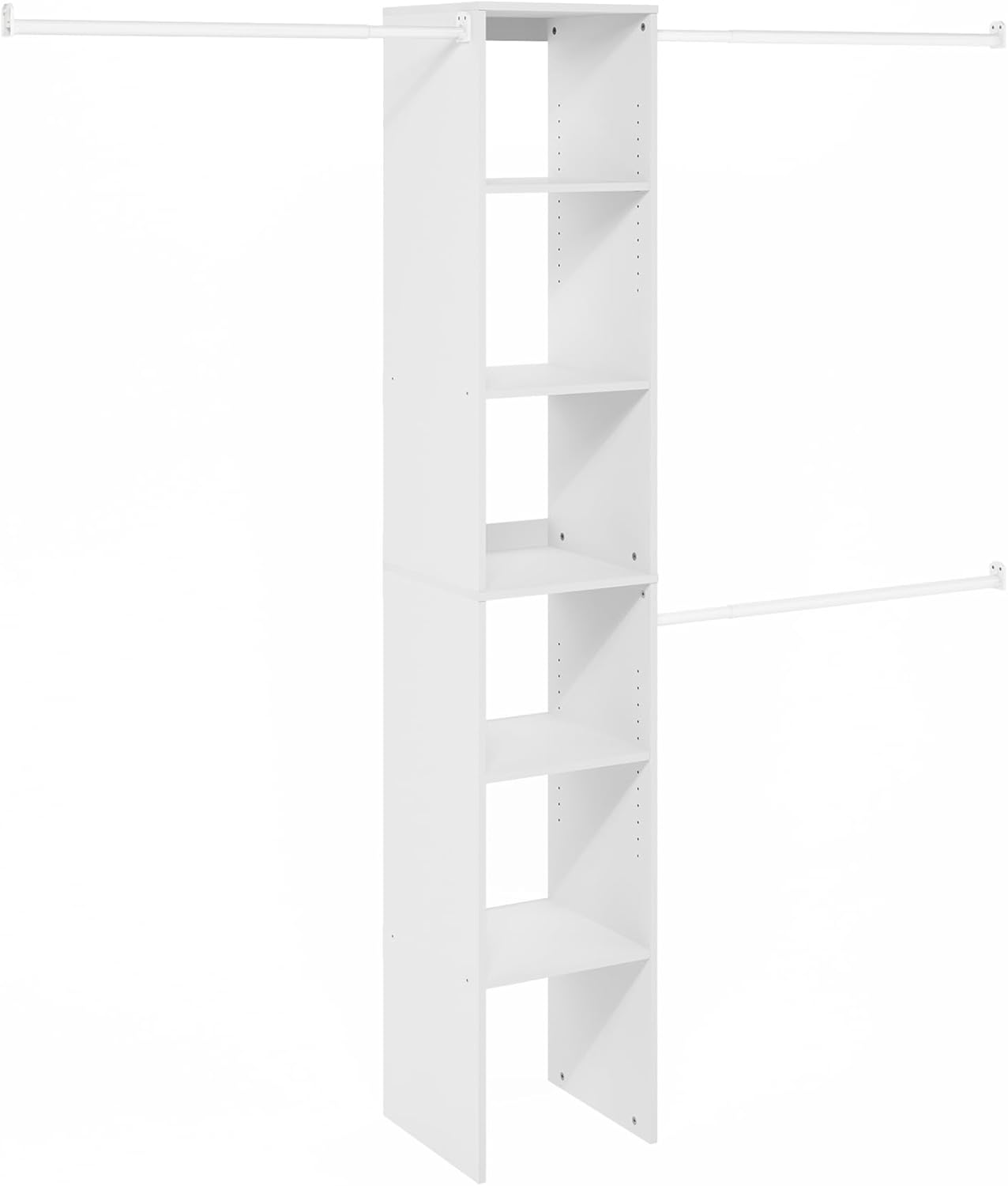 9-Cube Open Shelf Closet Organizer, White, Wardrobe and Bedroom Storage