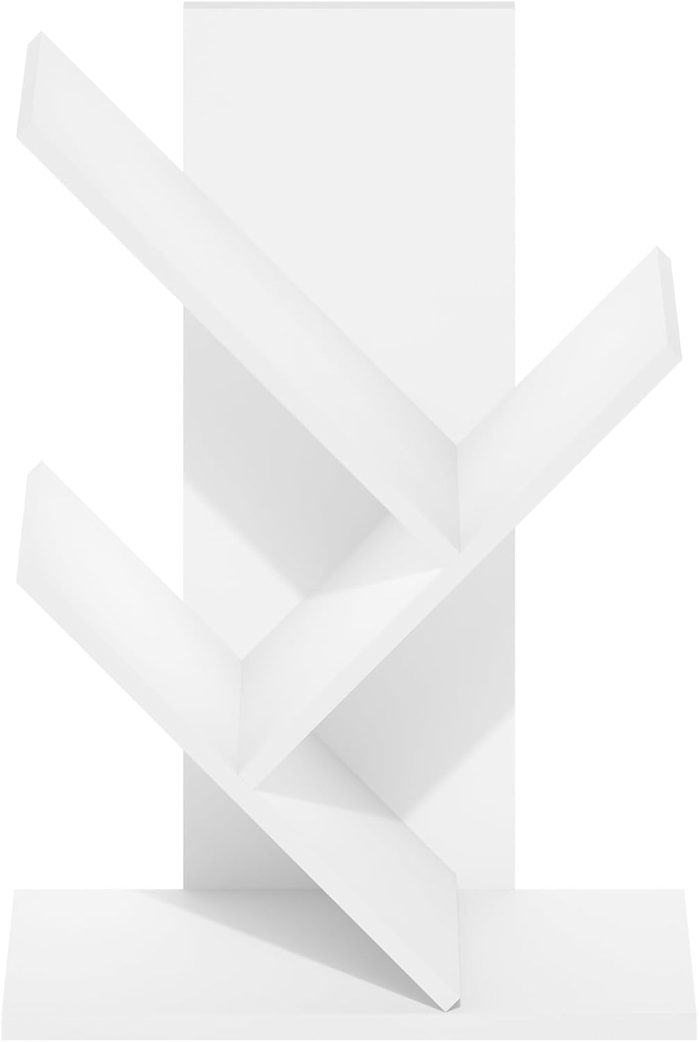 5-Cube Bookshelf, White, Reversible Bookcase for Living Room, Bedroom, Home Office