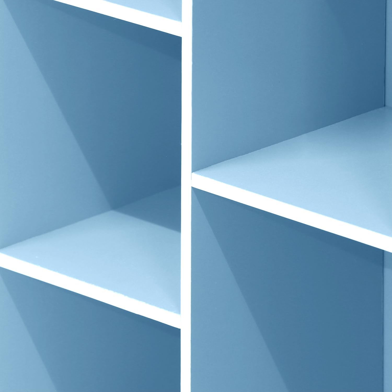 5-Cube Bookshelf, White, Reversible Bookcase for Living Room, Bedroom, Home Office