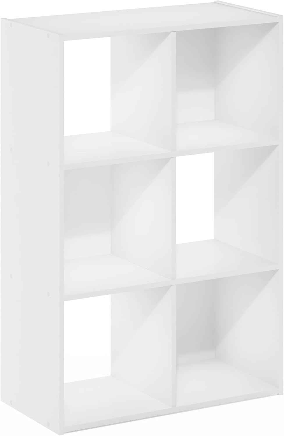 3x2 Cube Storage Bookcase Organizer with Bins, White/Black