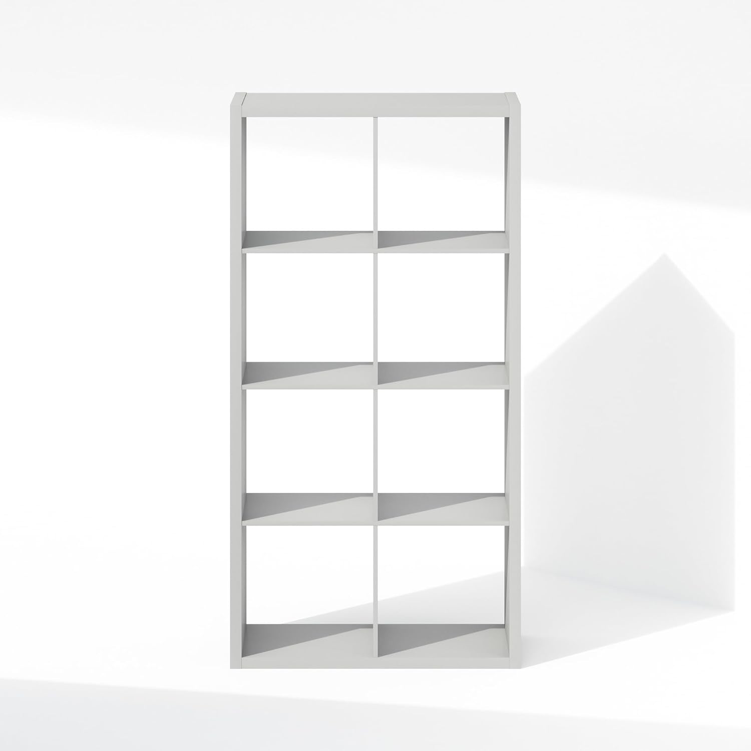 16-Cube Open Storage Shelf, Extra Thick Frame, White, Display & Organization