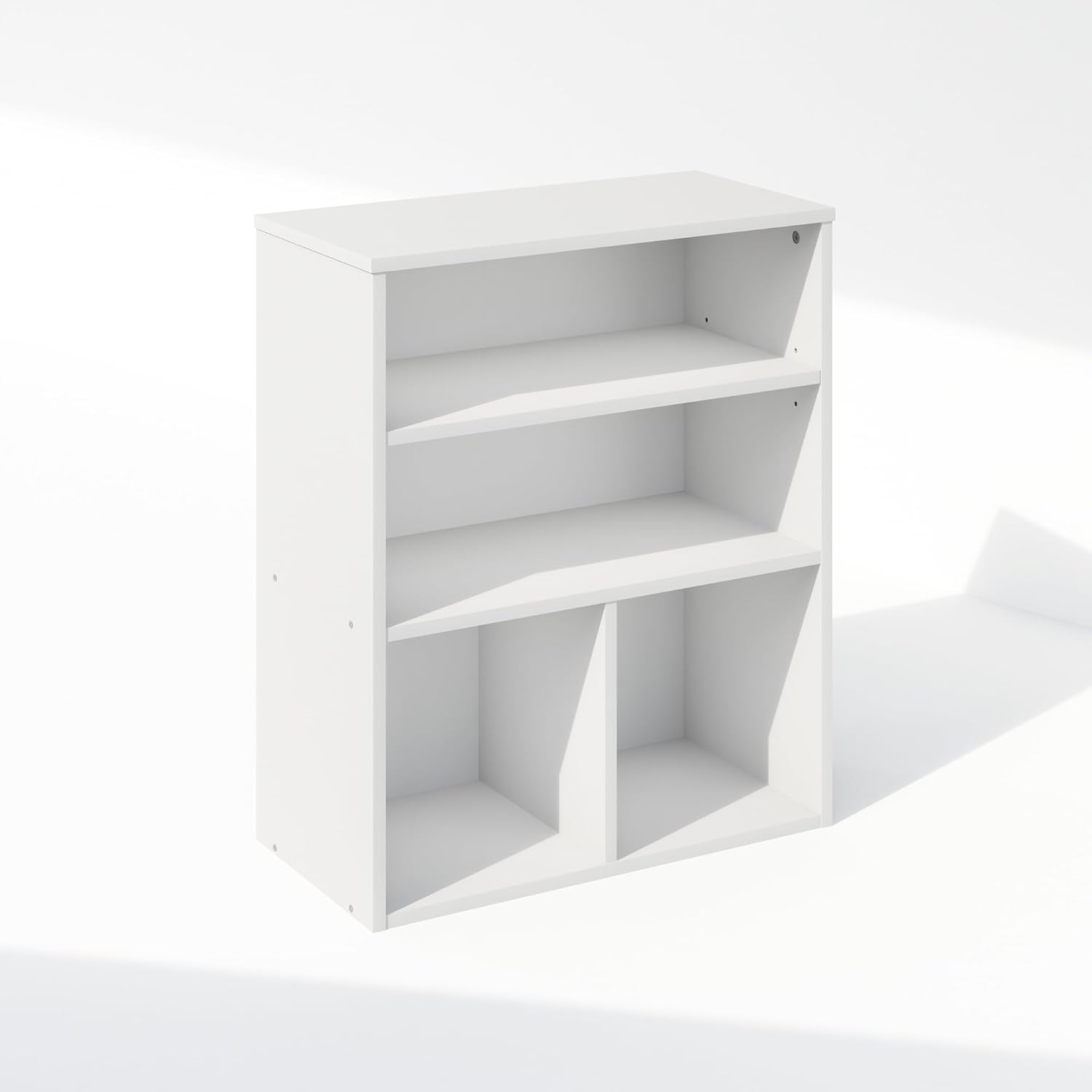 5-Cube Reversible Closet Shelf Organizer, White, Storage for Bedroom or Closet