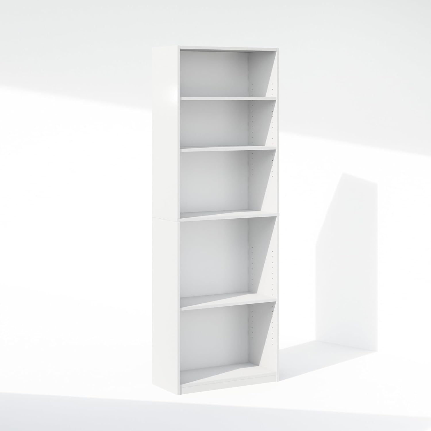 5-Cube Reversible Closet Shelf Organizer, White, Storage for Bedroom or Closet