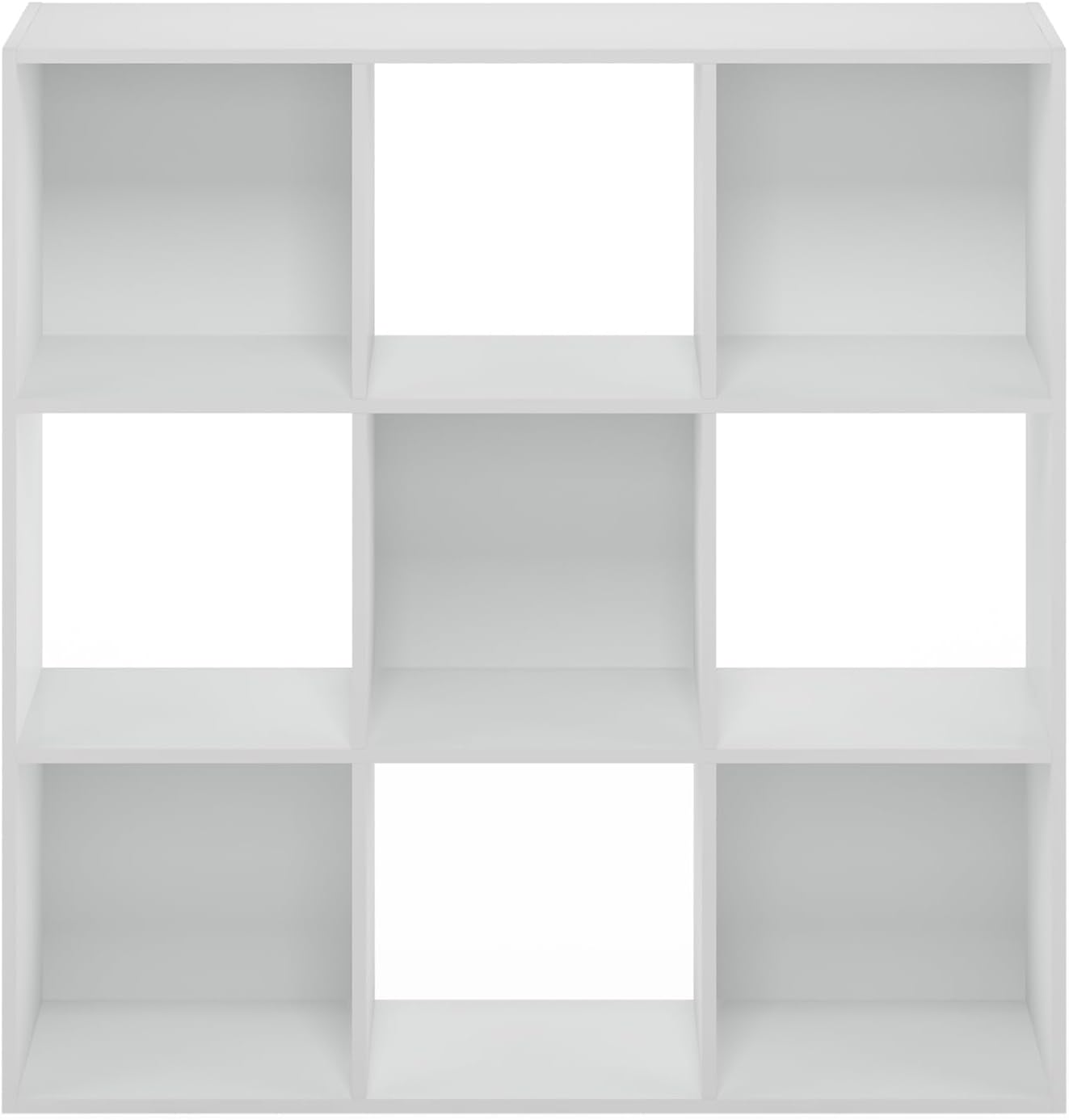 9-Cube Open Shelf Closet Organizer, White, Wardrobe and Bedroom Storage