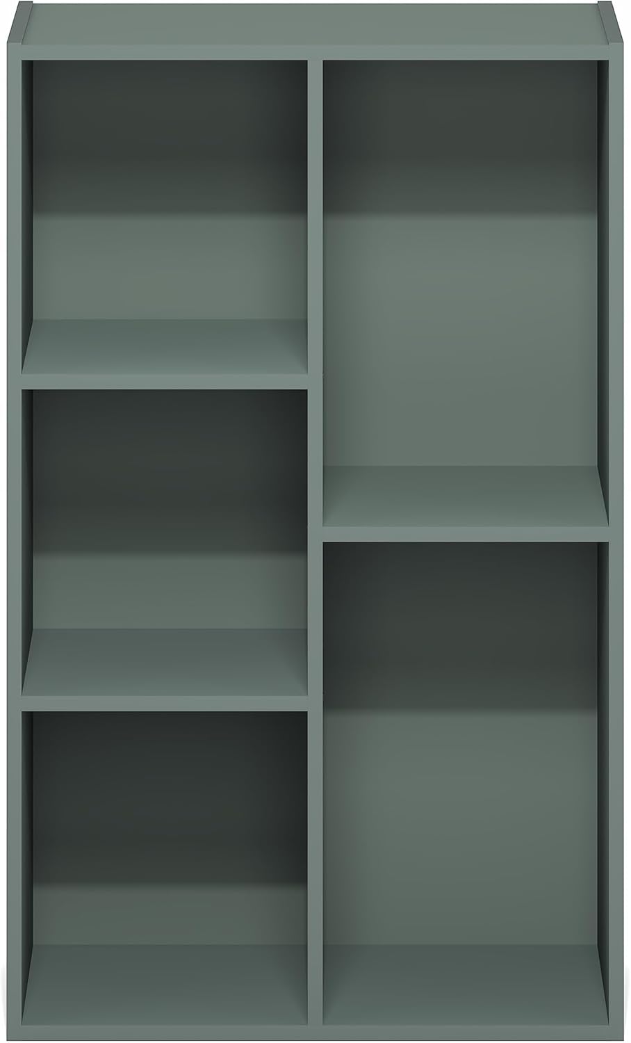 7-Cube Bookshelf, White, Bookcase for Living Room, Bedroom, Home Office