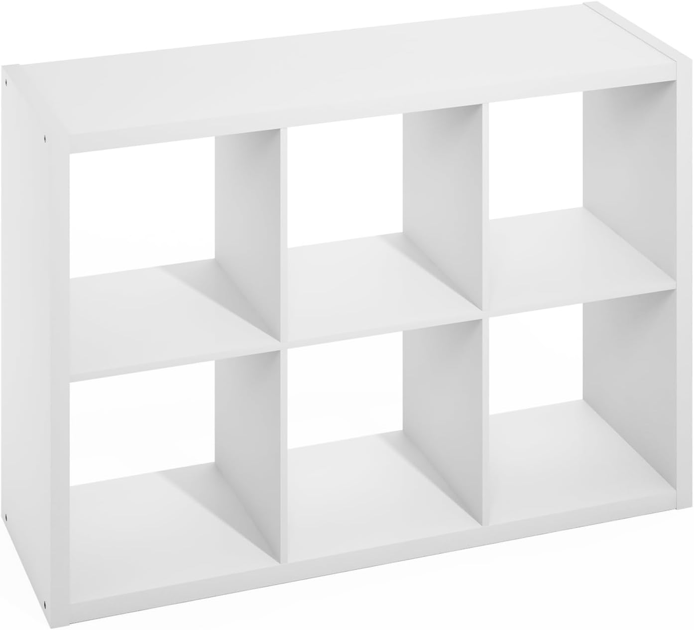 5-Cube Reversible Closet Shelf Organizer, White, Storage for Bedroom or Closet