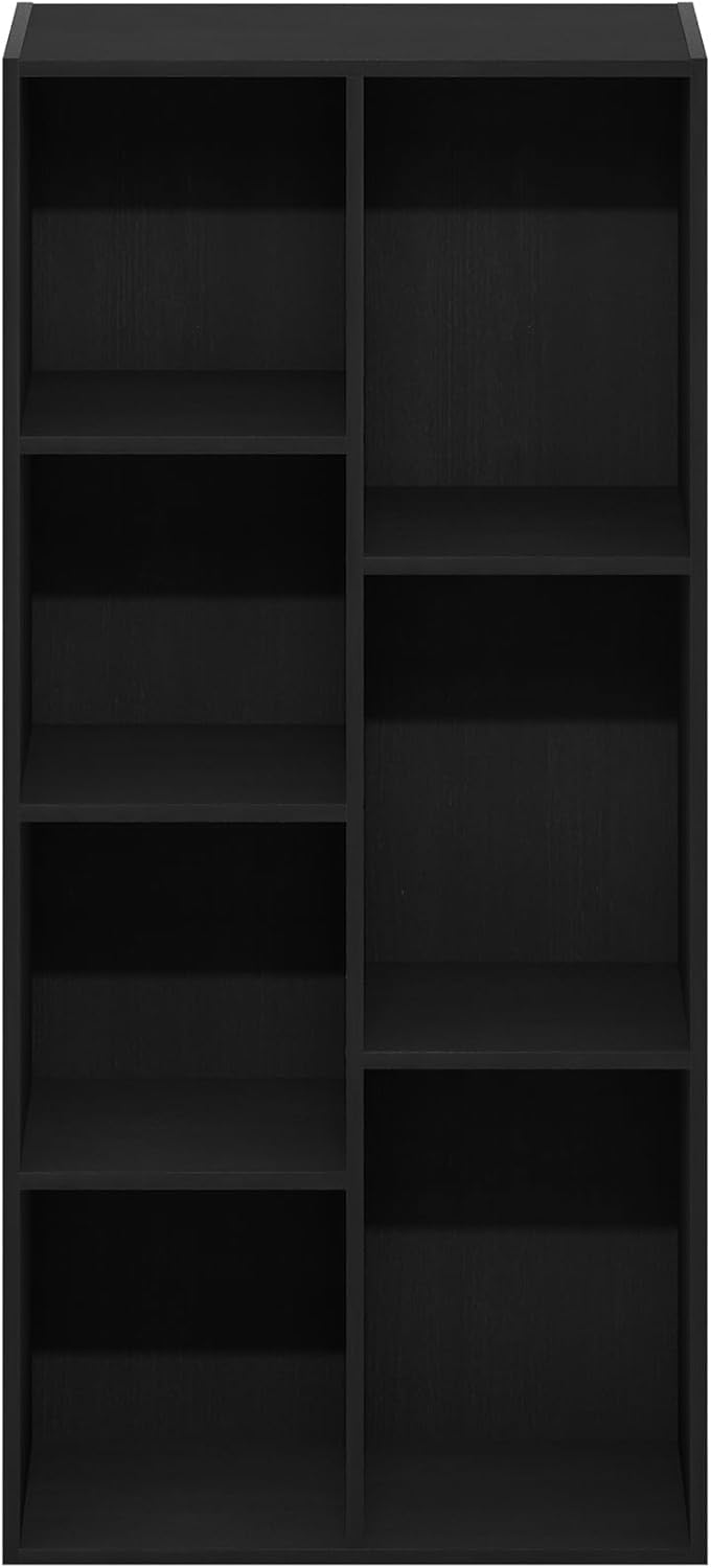 7-Cube Bookshelf, White, Bookcase for Living Room, Bedroom, Home Office