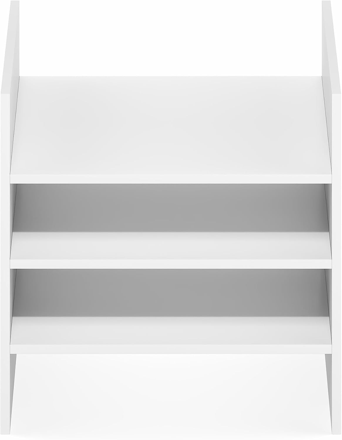 2-Tier Cube Insert Shelf, H-Shelf Organizer, Fits 3x3 Cubes and Kallax, White