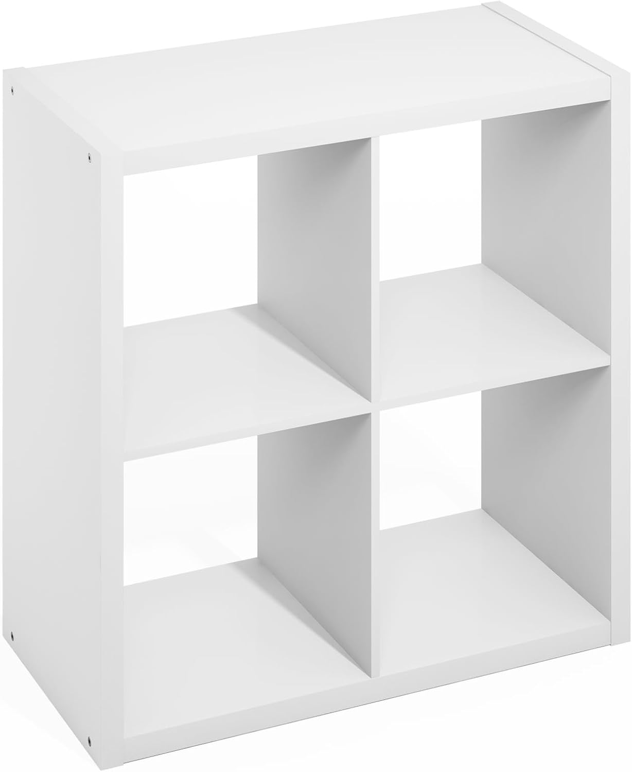 5-Cube Reversible Closet Shelf Organizer, White, Storage for Bedroom or Closet