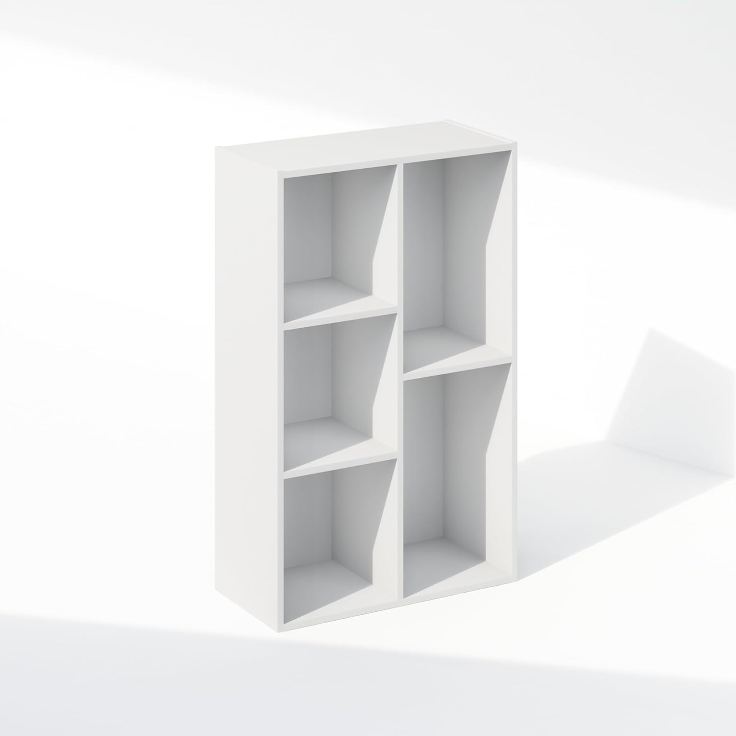 5-Cube Reversible Closet Shelf Organizer, White, Storage for Bedroom or Closet