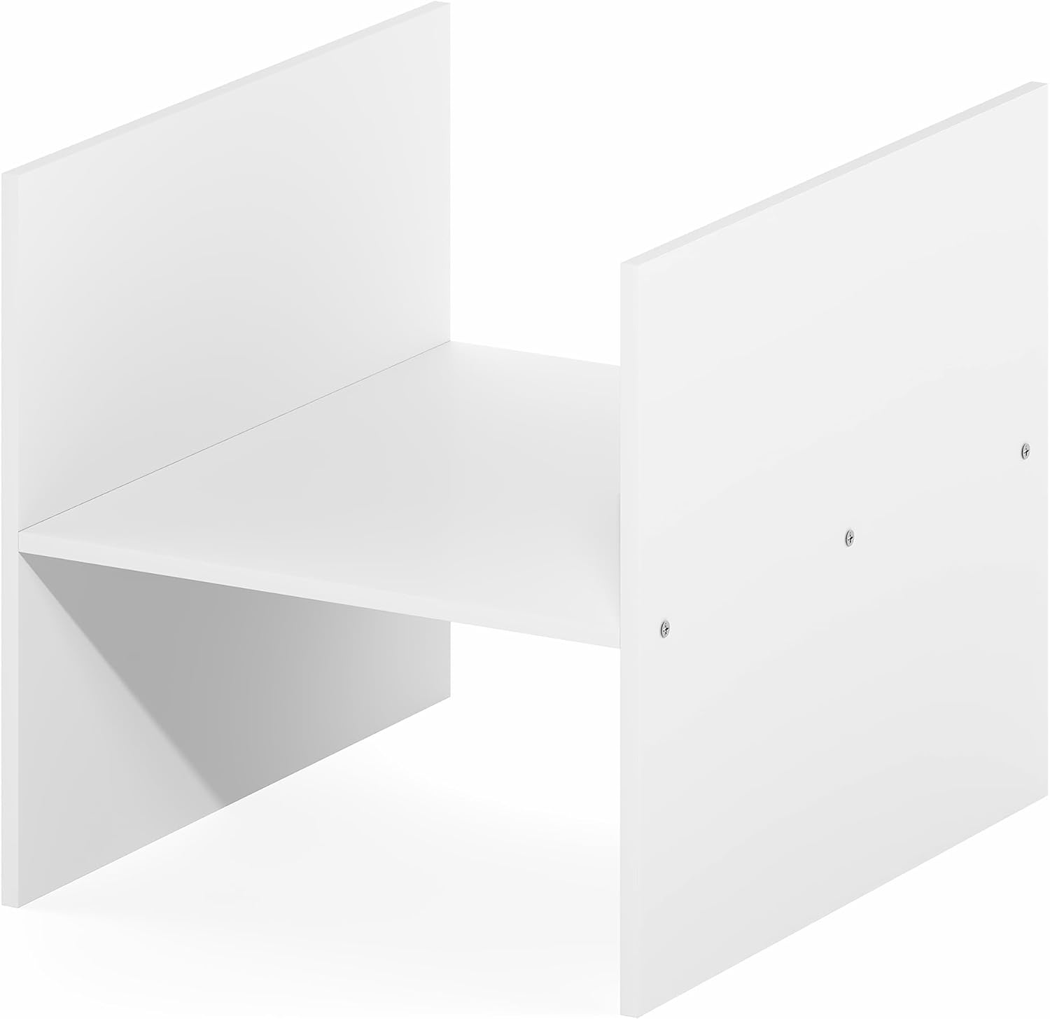 2-Tier Cube Insert Shelf, H-Shelf Organizer, Fits 3x3 Cubes and Kallax, White