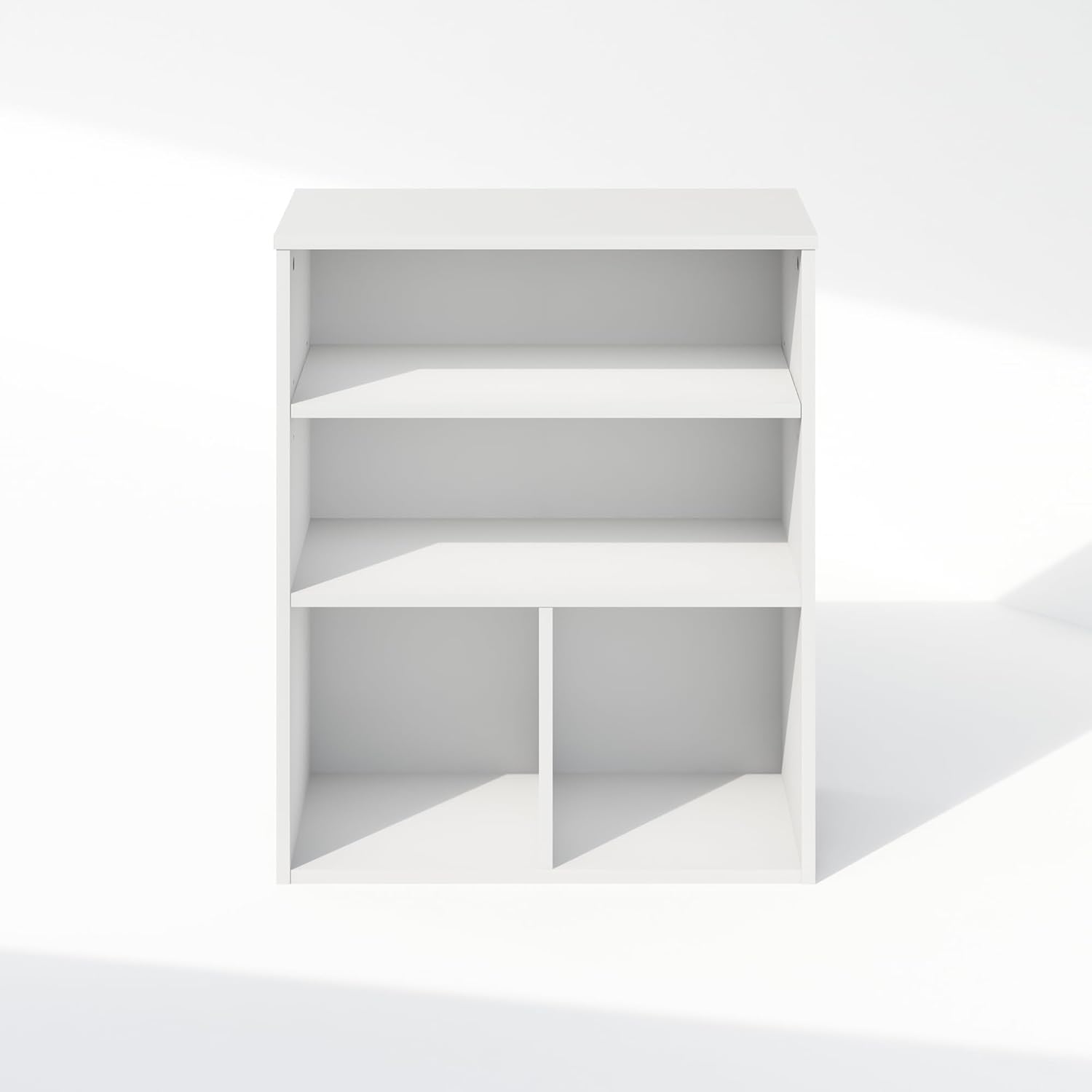 5-Cube Reversible Closet Shelf Organizer, White, Storage for Bedroom or Closet