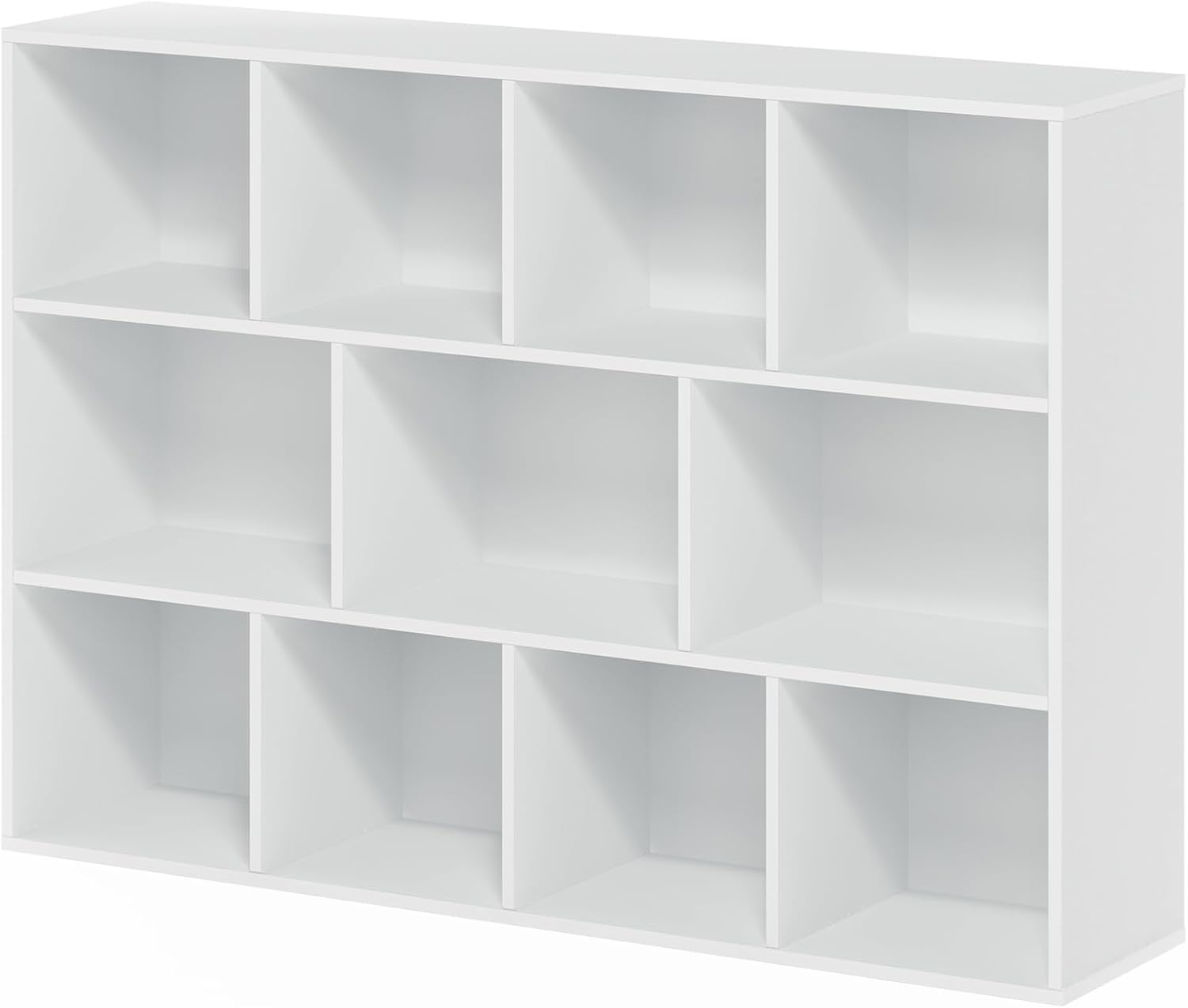 5-Cube Bookshelf, White, Reversible Bookcase for Living Room, Bedroom, Home Office