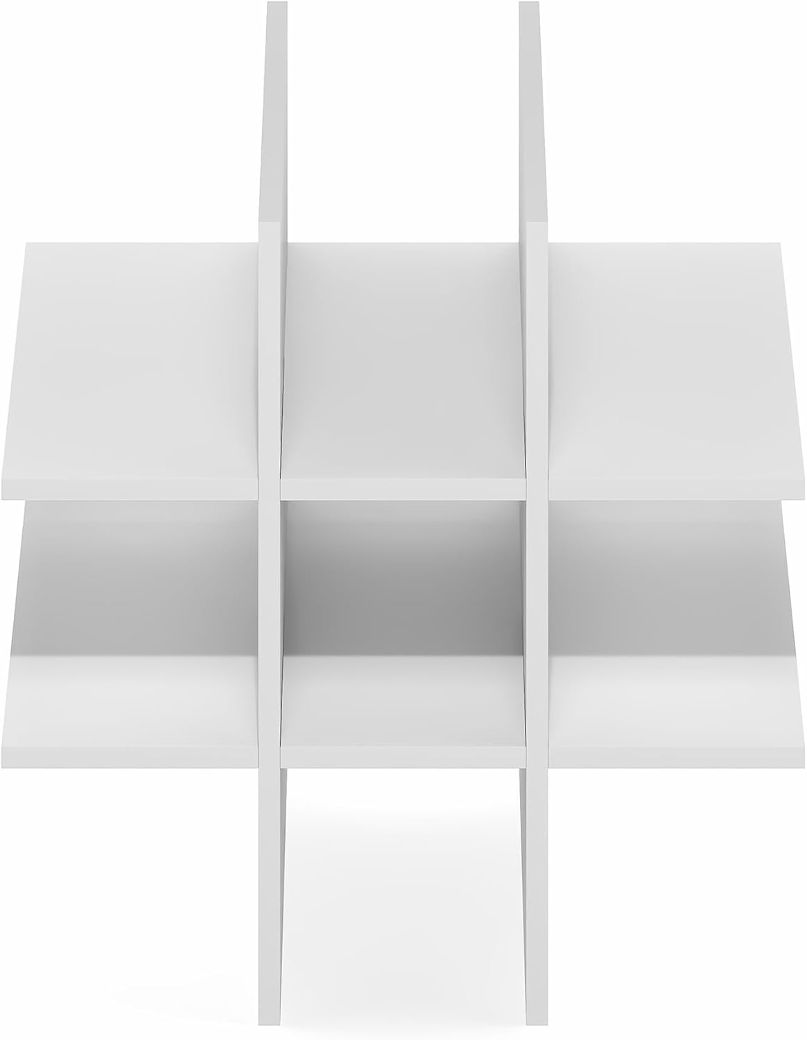 2-Tier Cube Insert Shelf, H-Shelf Organizer, Fits 3x3 Cubes and Kallax, White
