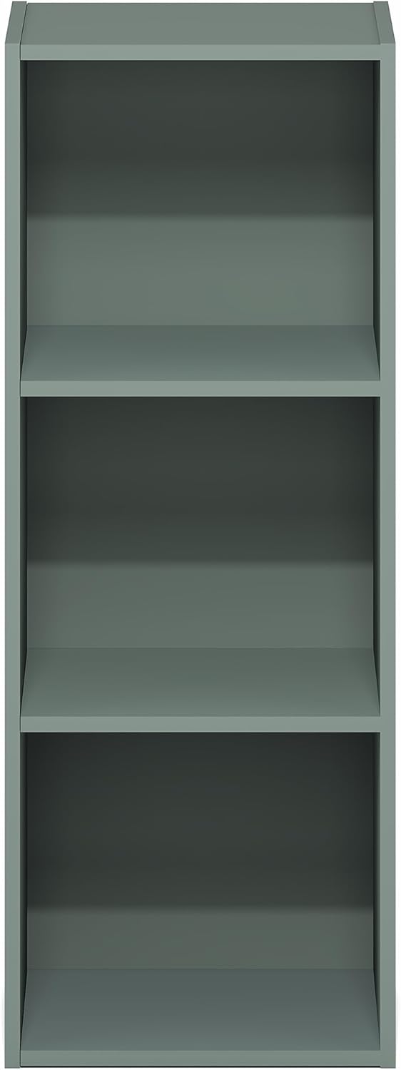 7-Cube Bookshelf, White, Bookcase for Living Room, Bedroom, Home Office