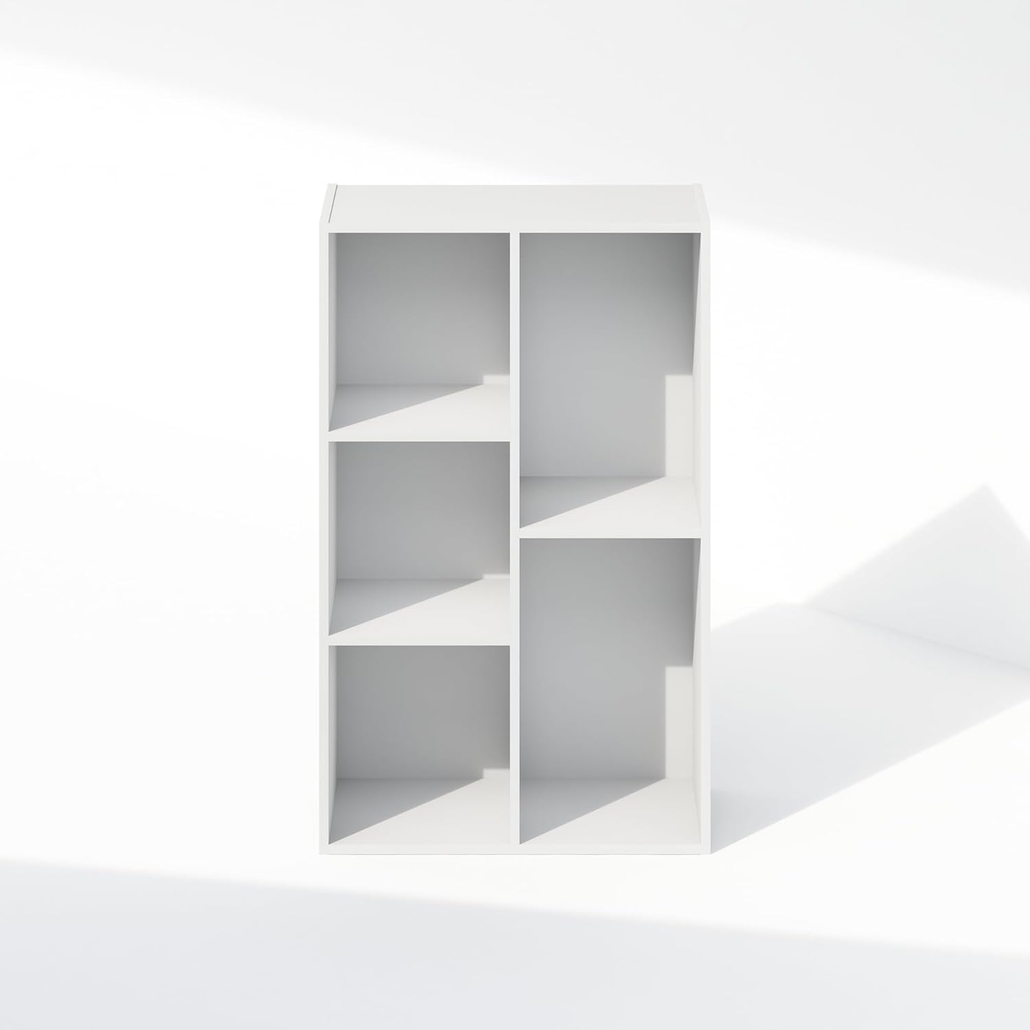 5-Cube Reversible Closet Shelf Organizer, White, Storage for Bedroom or Closet