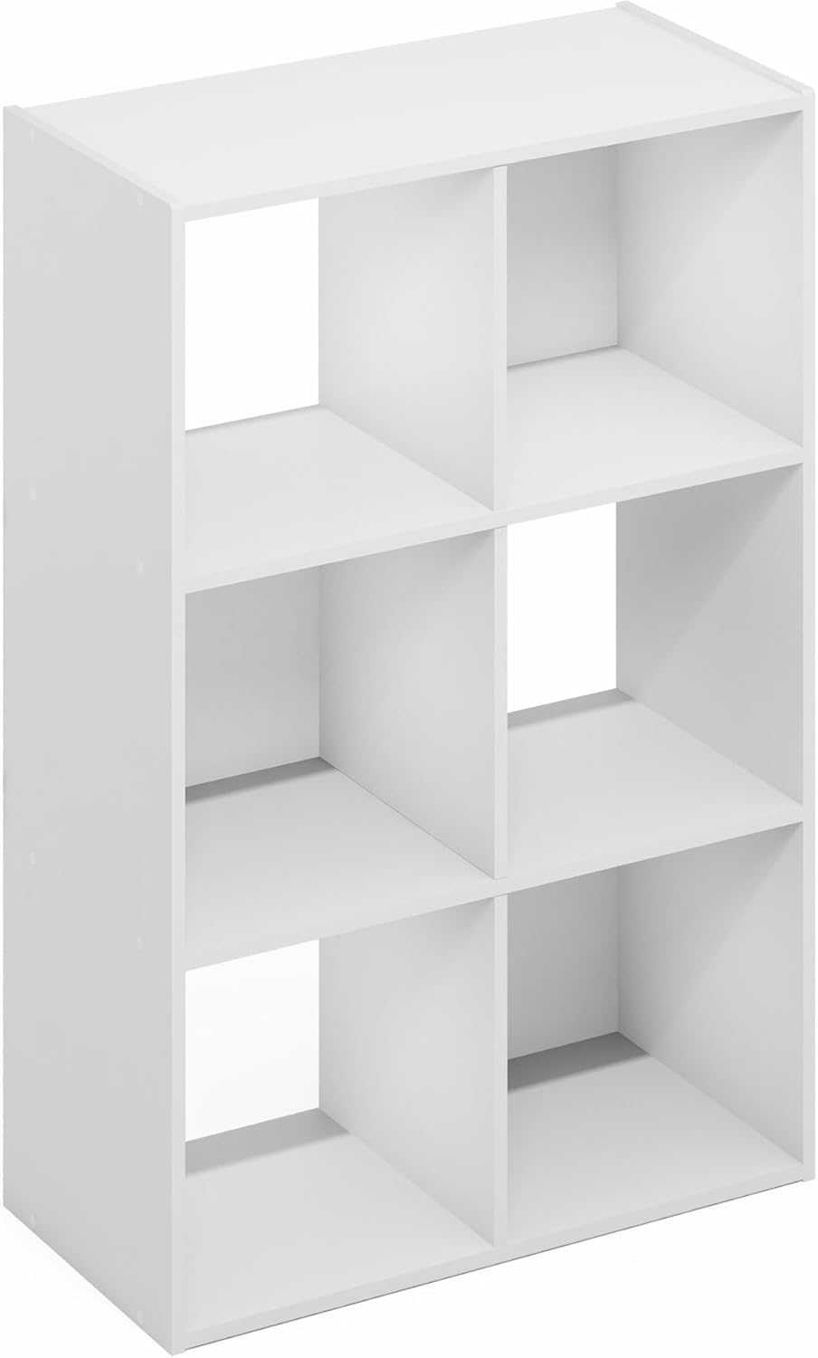 3x2 Cube Bookshelf Cabinet, White, Organizer for Home, Bedroom, Office