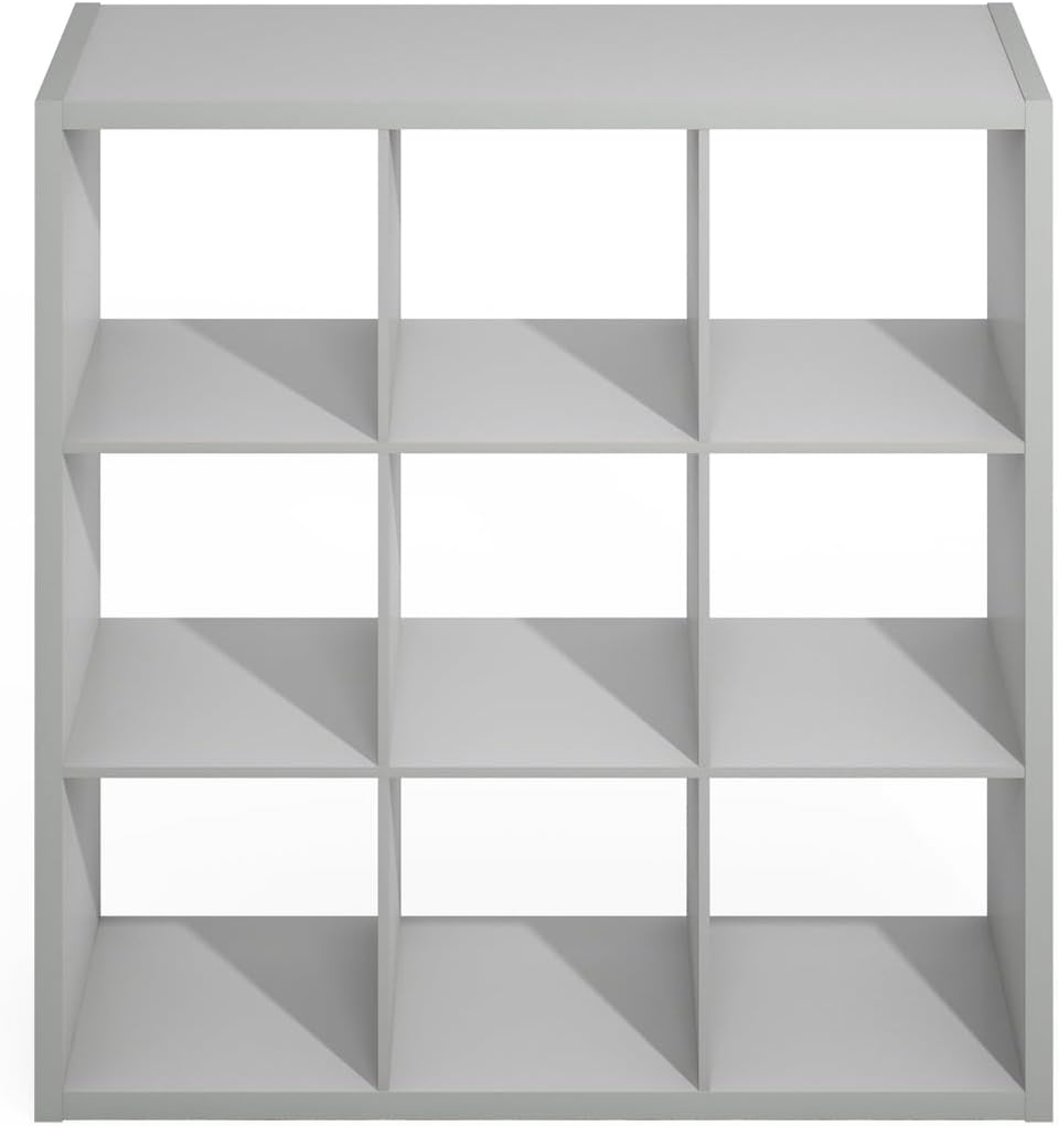 16-Cube Open Storage Shelf, Extra Thick Frame, White, Display & Organization