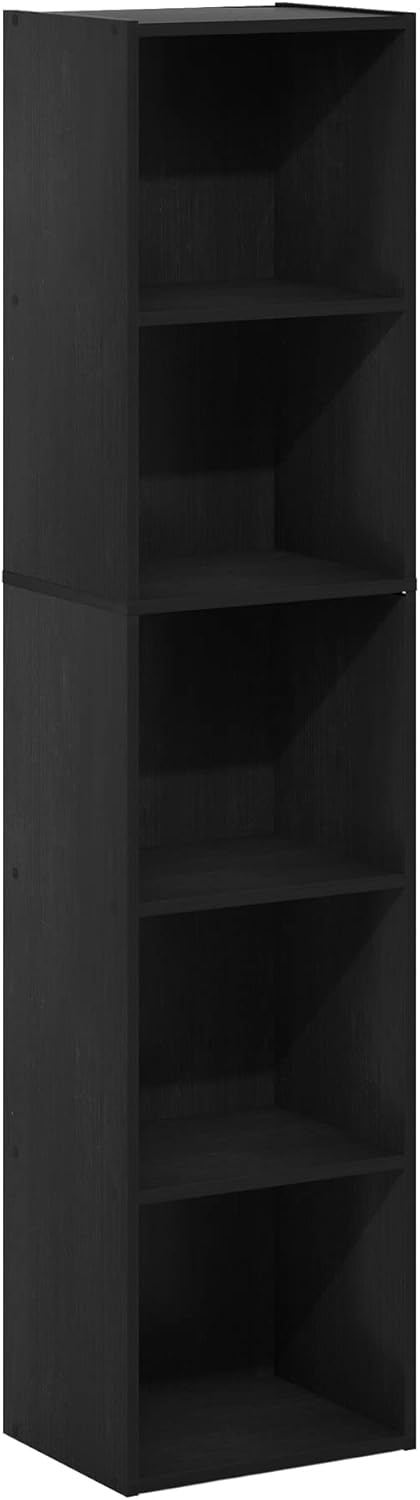 7-Cube Bookshelf, White, Bookcase for Living Room, Bedroom, Home Office