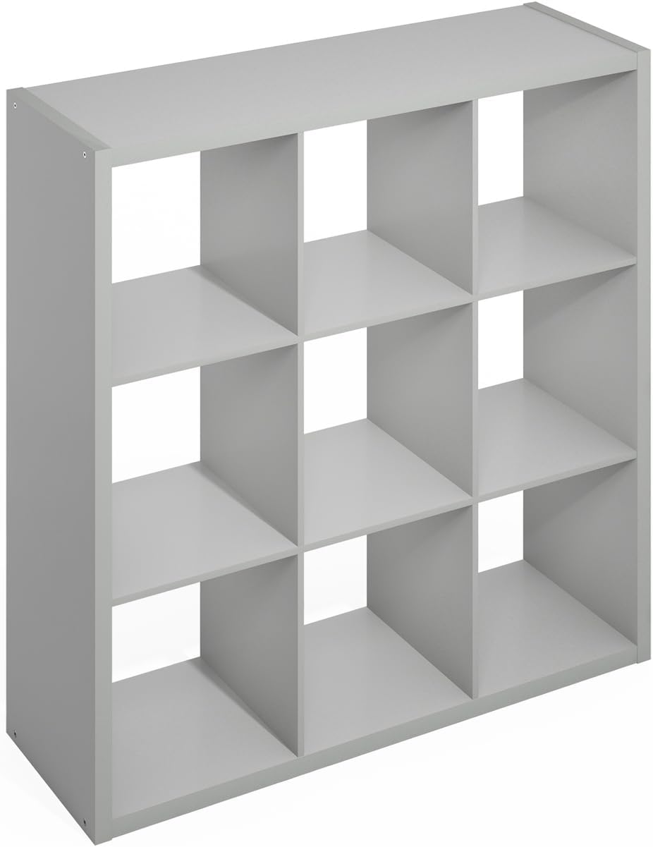 16-Cube Open Storage Shelf, Extra Thick Frame, White, Display & Organization