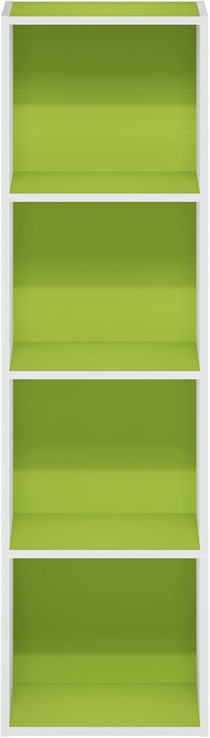 7-Cube Bookshelf, White, Bookcase for Living Room, Bedroom, Home Office