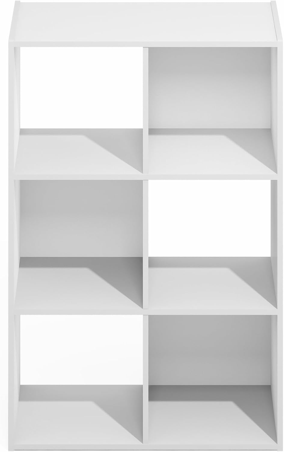 3x2 Cube Bookshelf Cabinet, White, Organizer for Home, Bedroom, Office