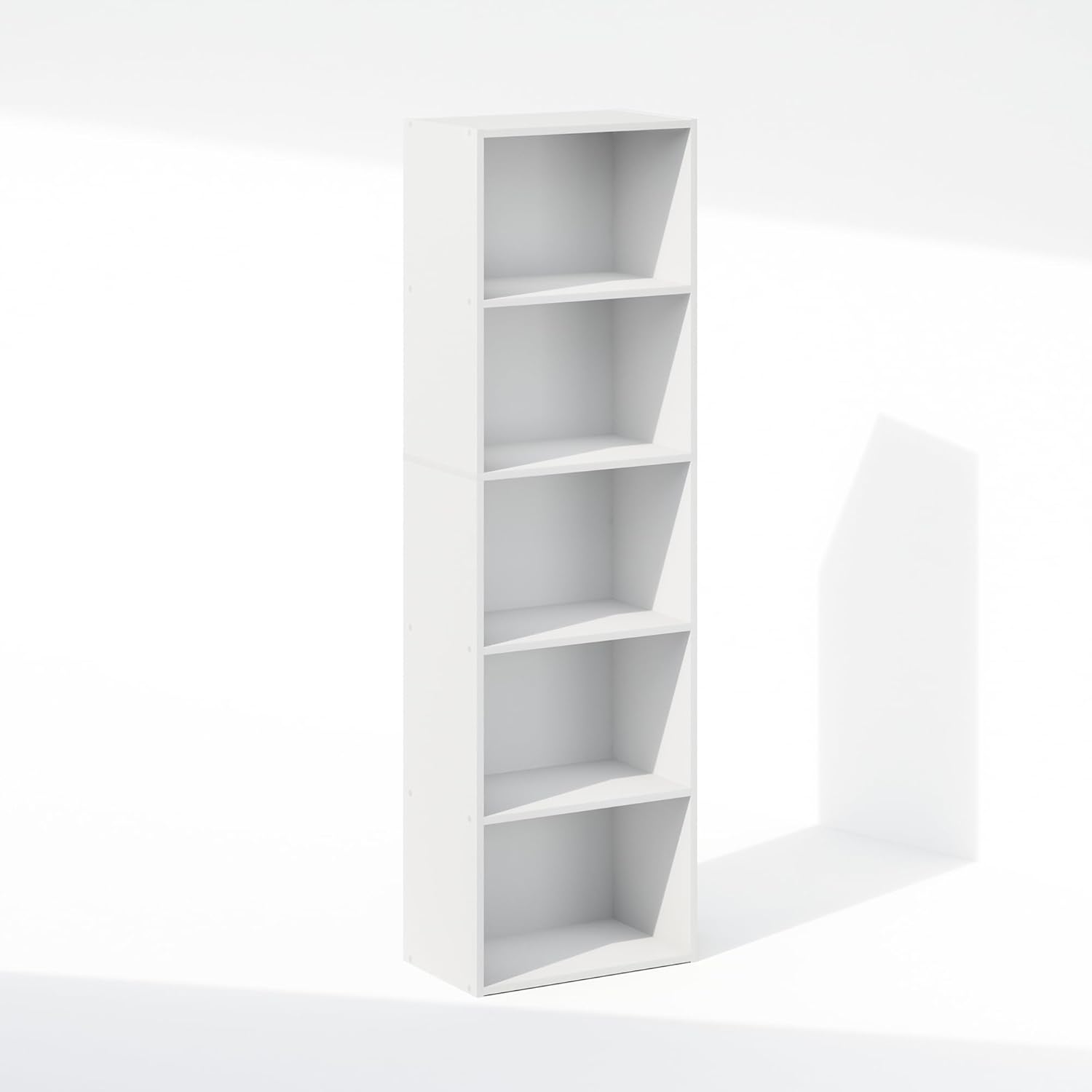 5-Cube Reversible Closet Shelf Organizer, White, Storage for Bedroom or Closet