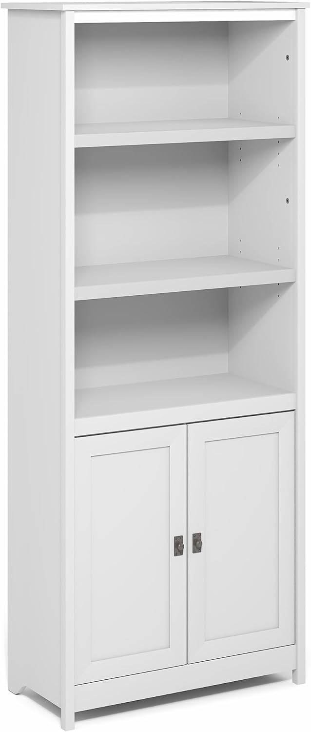 5-Cube Closed Back Bookshelf, Extra Thick Frame, Dark Oak, Storage Organizer