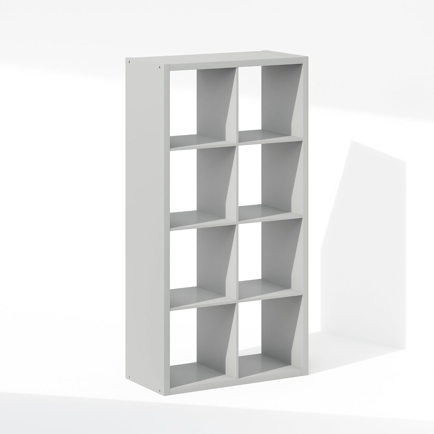 16-Cube Open Storage Shelf, Extra Thick Frame, White, Display & Organization