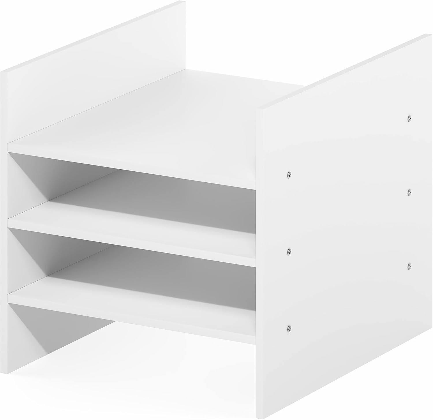 2-Tier Cube Insert Shelf, H-Shelf Organizer, Fits 3x3 Cubes and Kallax, White
