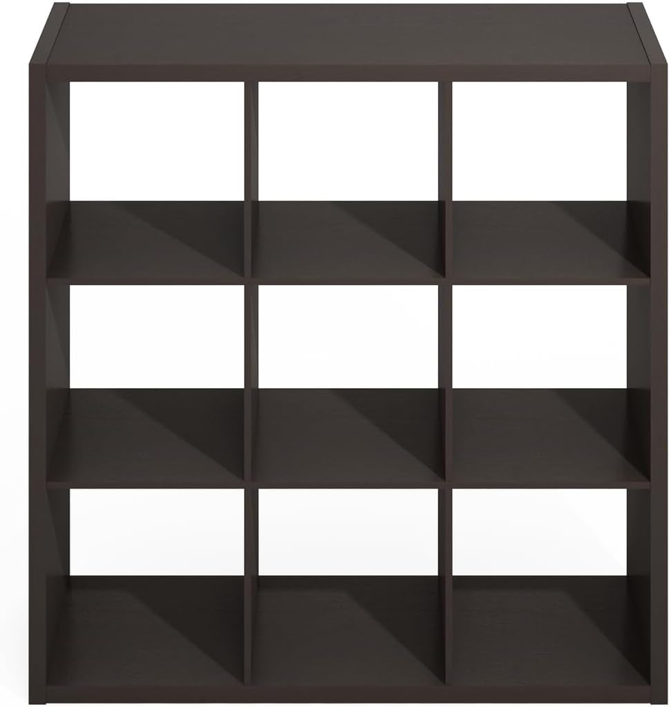 16-Cube Open Storage Shelf, Extra Thick Frame, White, Display & Organization