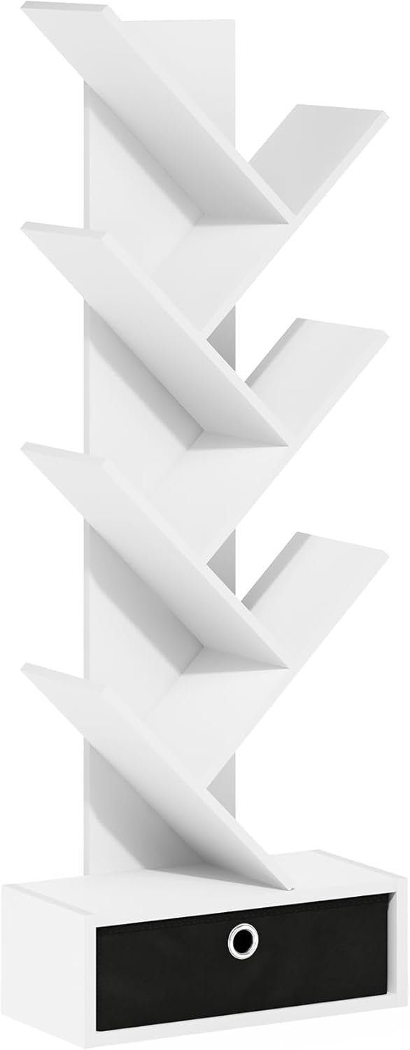 5-Cube Closed Back Bookshelf, Extra Thick Frame, Dark Oak, Storage Organizer