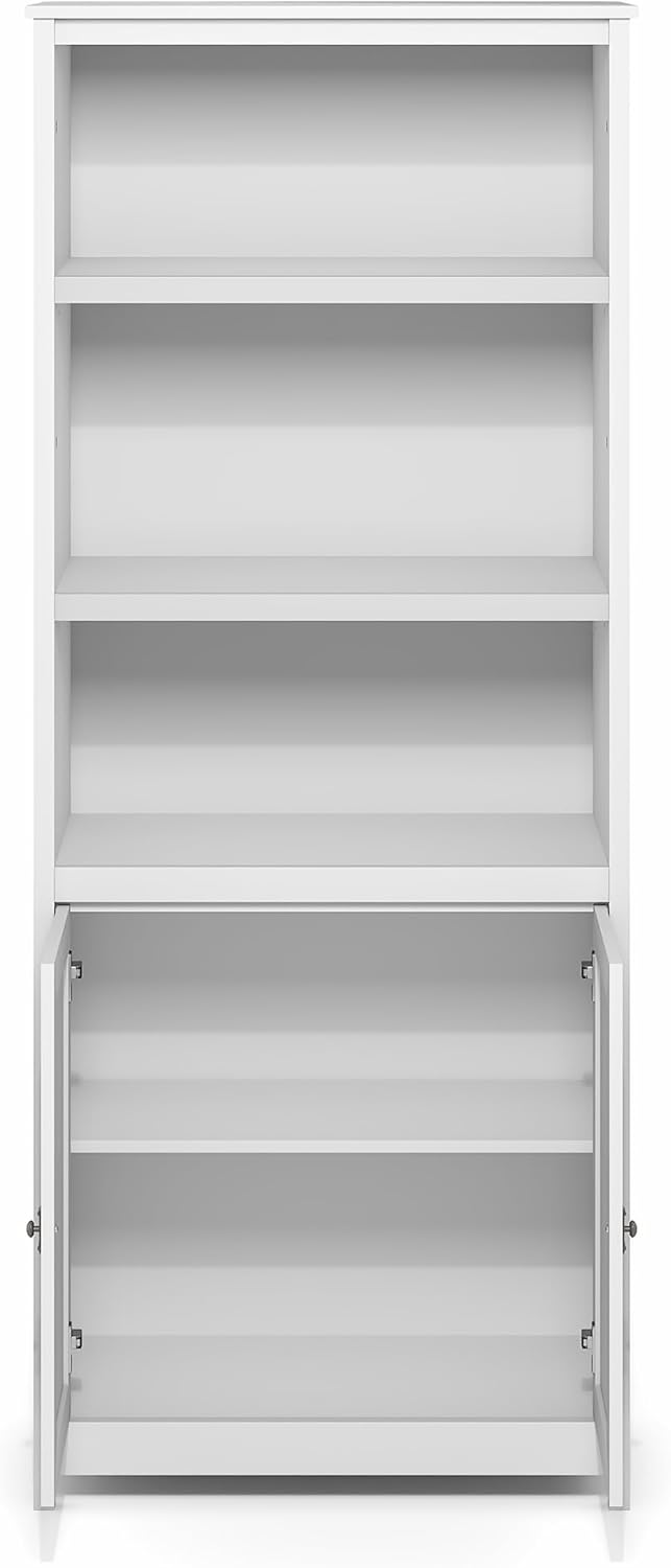 5-Cube Closed Back Bookshelf, Extra Thick Frame, Dark Oak, Storage Organizer