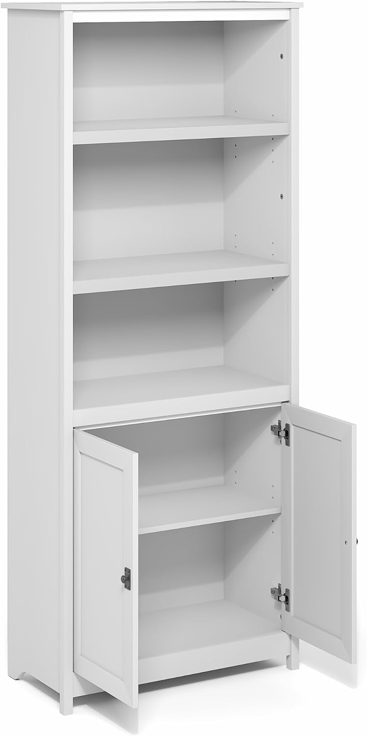 5-Cube Closed Back Bookshelf, Extra Thick Frame, Dark Oak, Storage Organizer