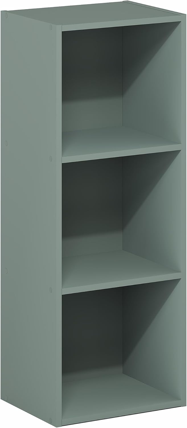 7-Cube Bookshelf, White, Bookcase for Living Room, Bedroom, Home Office