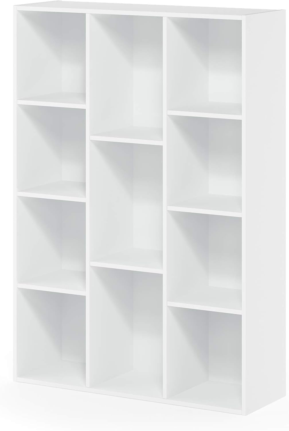 5-Cube Bookshelf, White, Reversible Bookcase for Living Room, Bedroom, Home Office
