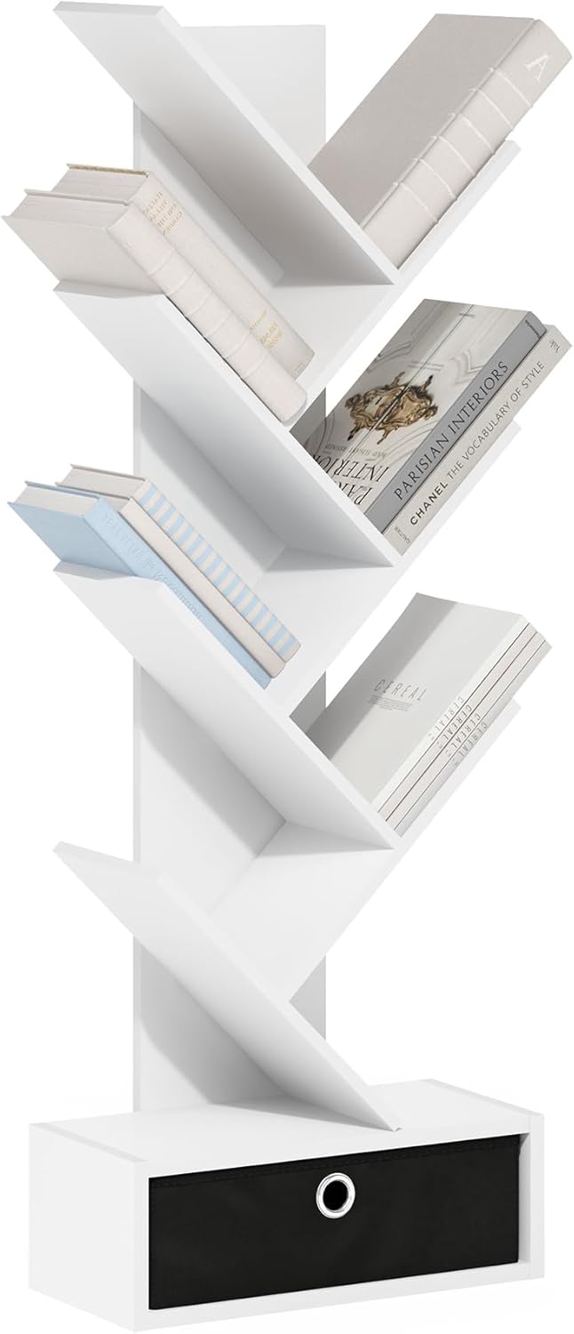 5-Cube Closed Back Bookshelf, Extra Thick Frame, Dark Oak, Storage Organizer