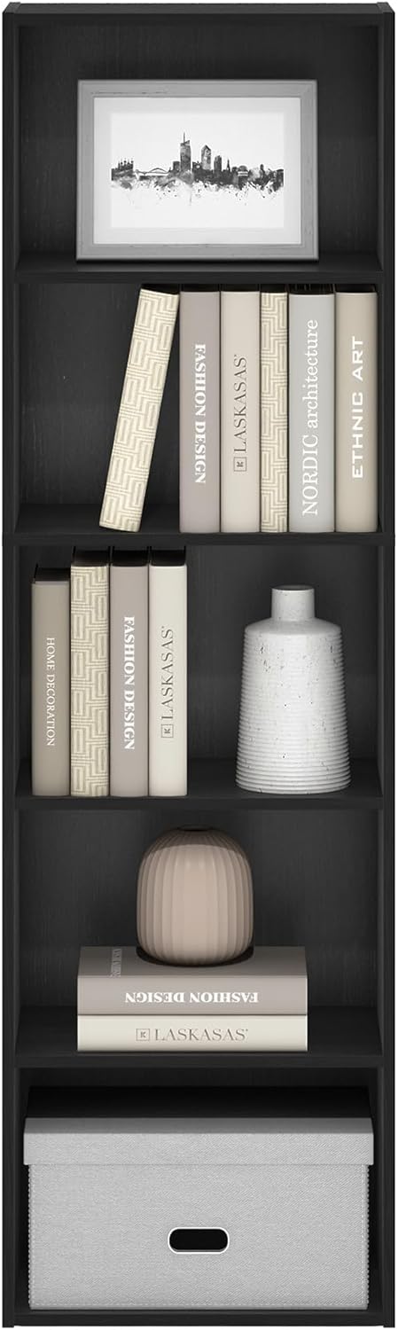 7-Cube Bookshelf, White, Bookcase for Living Room, Bedroom, Home Office
